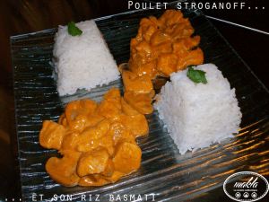 Lire la suite à propos de l’article Poulet stroganoff et son riz basmati