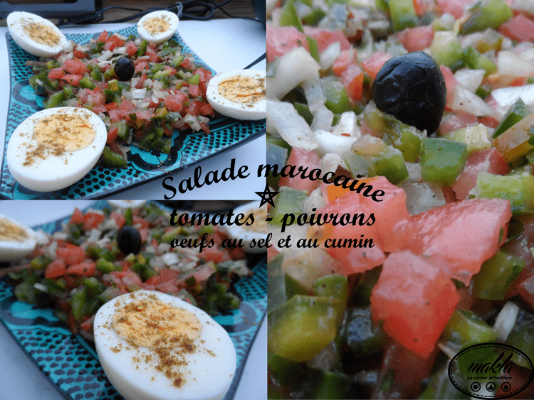 Lire la suite à propos de l’article Salade marocaine | Tomates – Poivrons – Oeufs au sel et au cumin