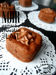Lire la suite à propos de l’article Mini savarins au chocolat noir et leur ganache au chocolat au lait