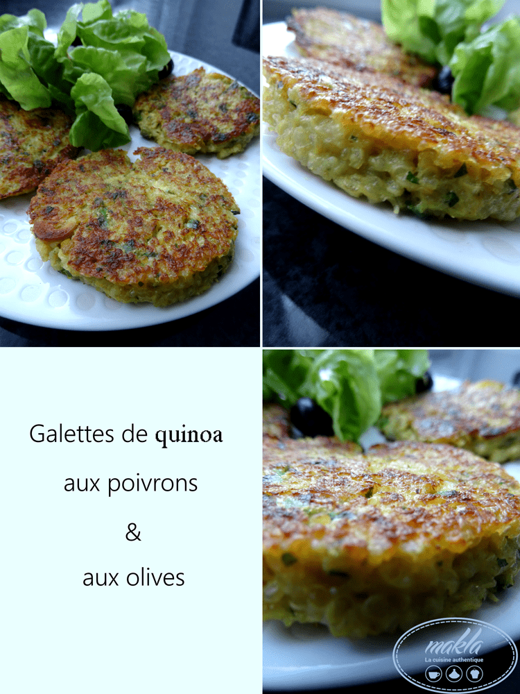 Lire la suite à propos de l’article Galettes de quinoa aux poivrons et aux olives