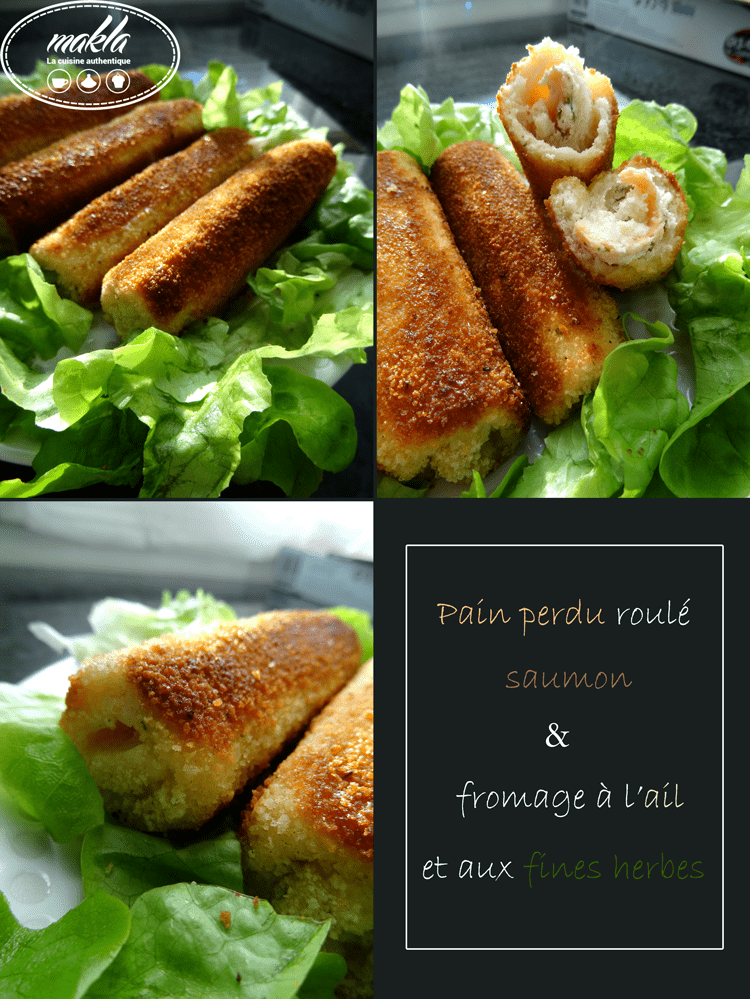Lire la suite à propos de l’article Pain perdu roulé au saumon & fromage à l’ail et aux fines herbes