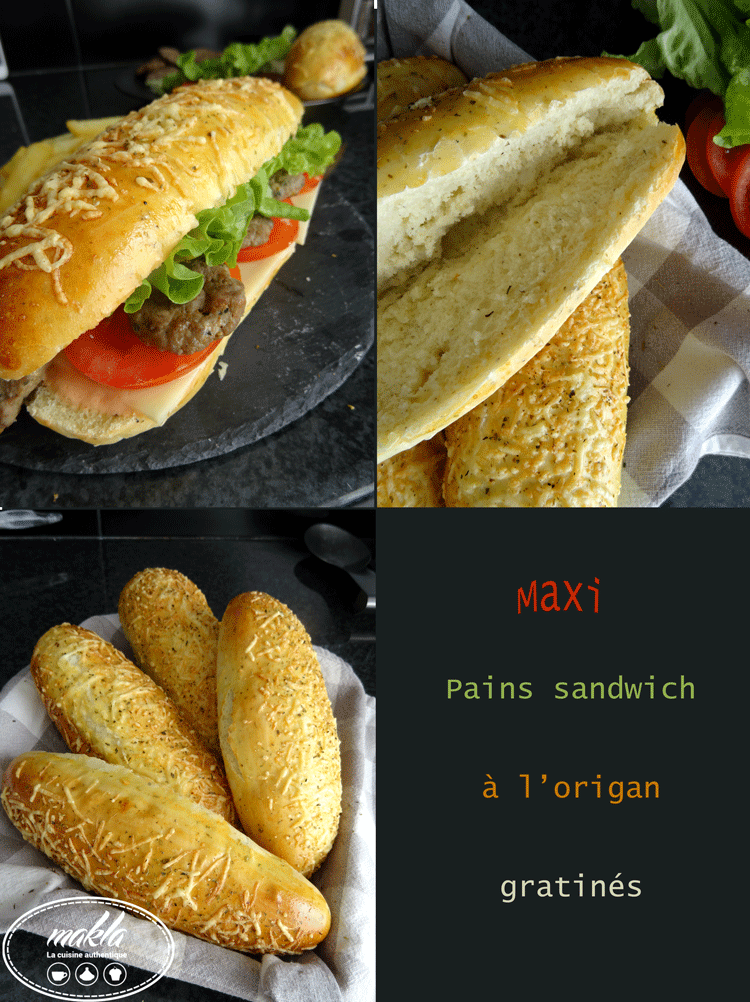 Lire la suite à propos de l’article Maxi pains sandwich à l’origan gratinés