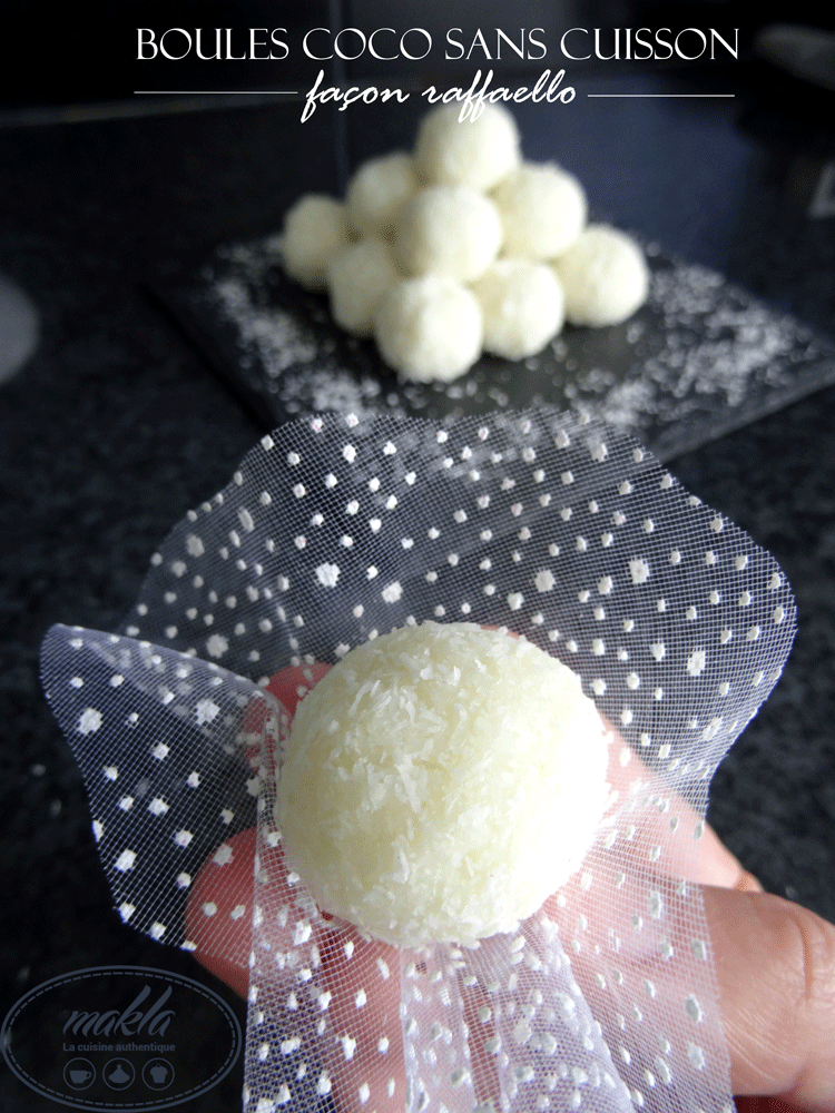 Boules Coco Sans Cuisson Facon Raffaello Makla La Cuisine Authentique Boules Coco Sans Cuisson Facon Raffaello Makla La Cuisine Authentique