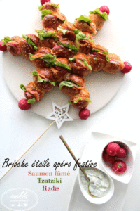 Lire la suite à propos de l’article Brioche apéro festive | Saumon – Tzatziki – Radis