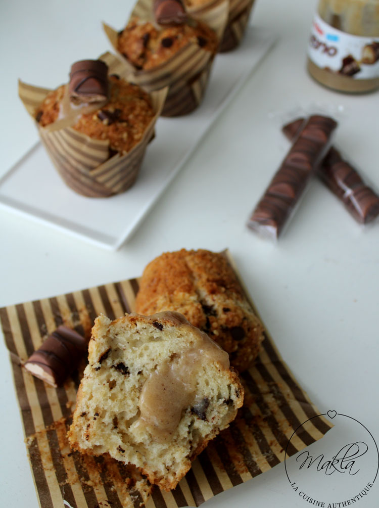 Maxi muffins à la crème de noisette | Façon Kinder Bueno® - Makla - La ...