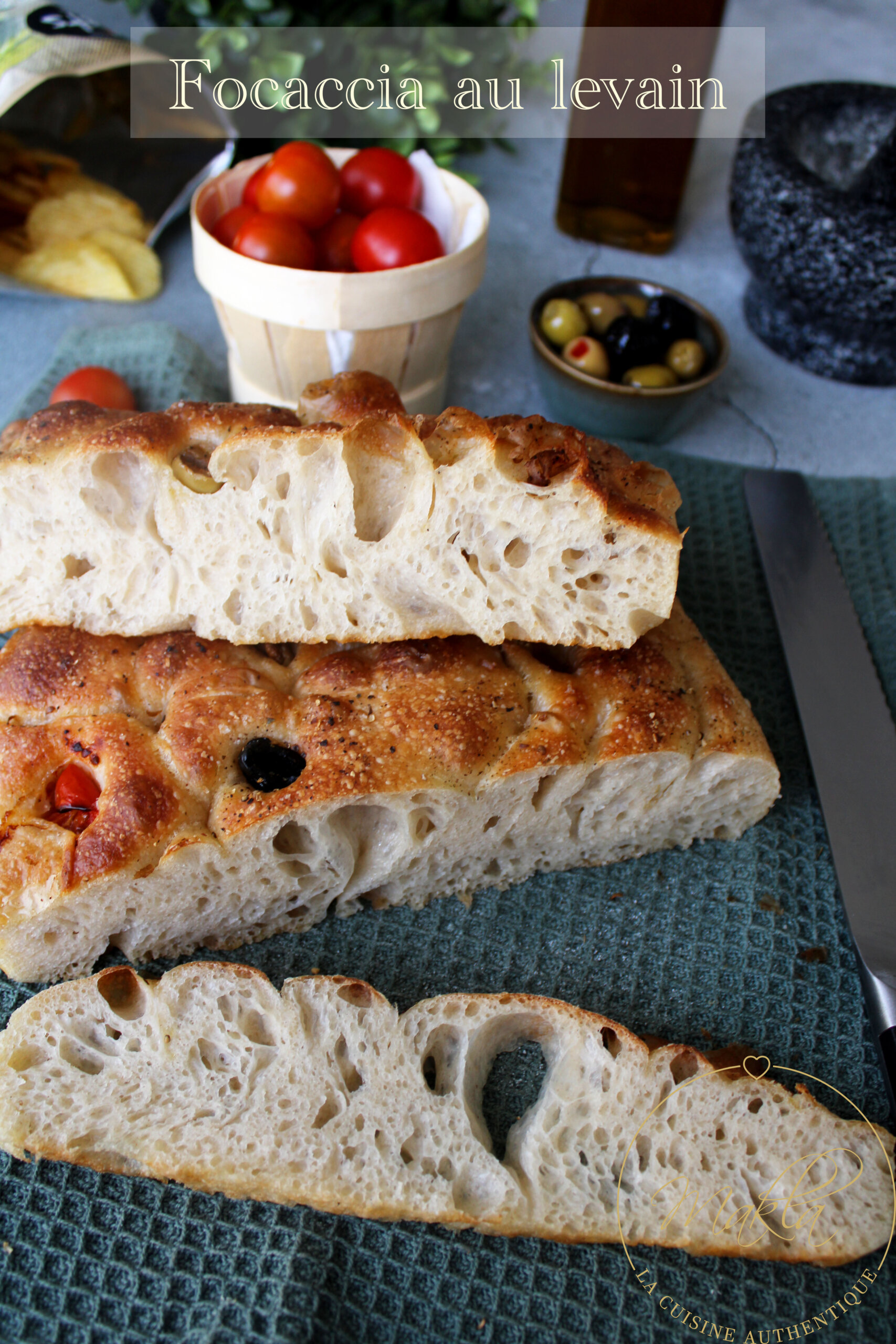 Lire la suite à propos de l’article Focaccia au levain (ou avec discard)