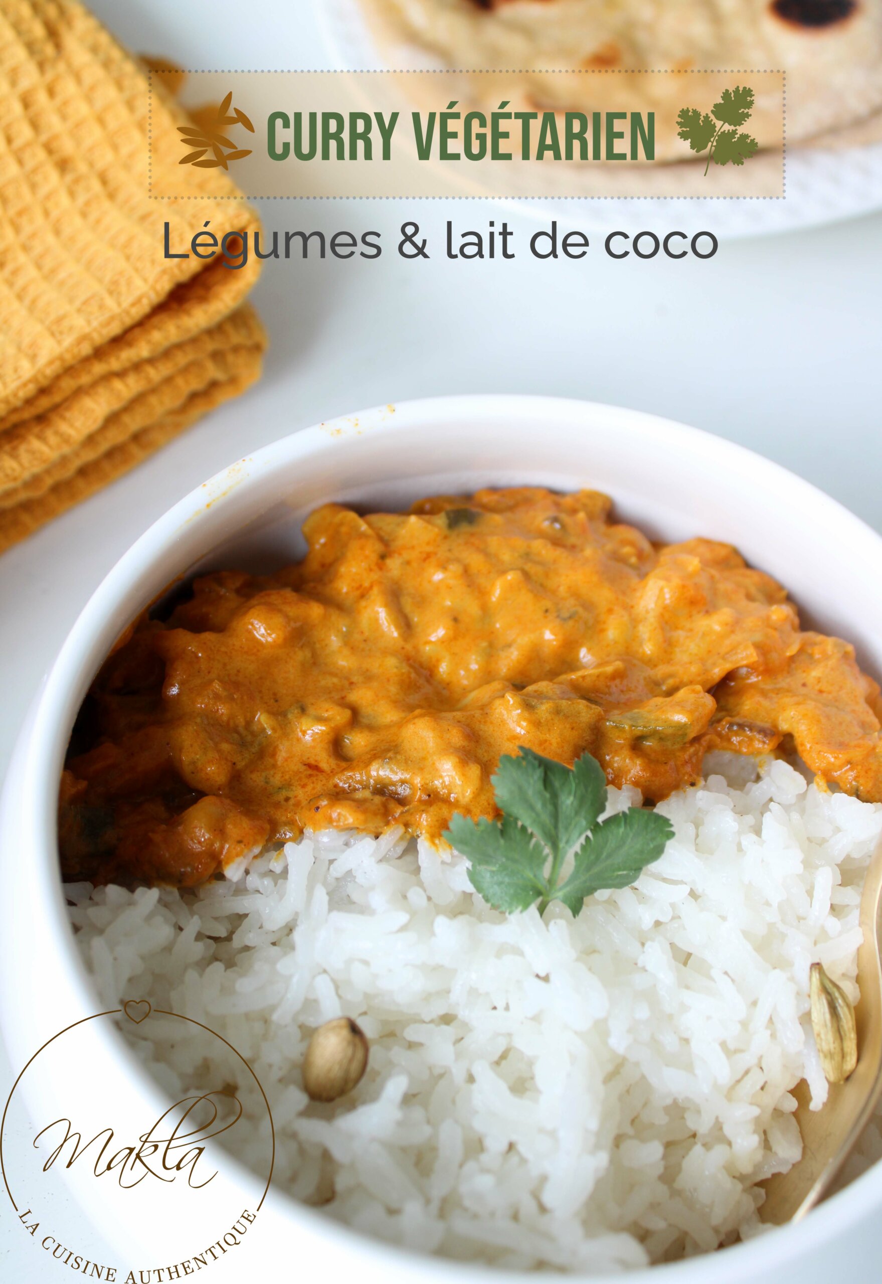 Lire la suite à propos de l’article Curry végétarien | Courgettes, aubergines, pois chiches et lait de coco