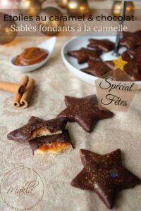 Lire la suite à propos de l’article Etoiles au caramel & chocolat – Sablés fondants à la cannelle