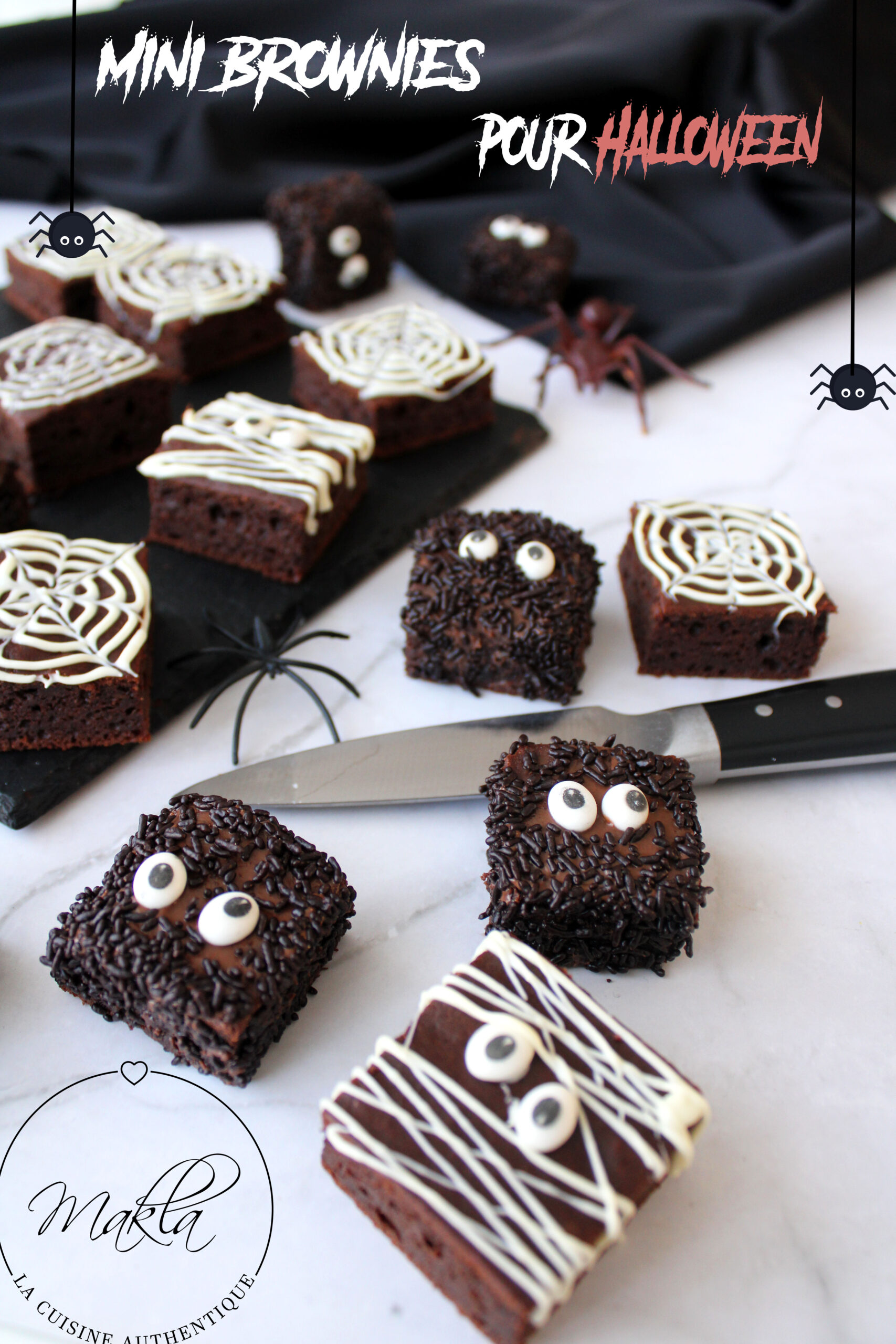 Lire la suite à propos de l’article Mini brownies monstres et momies | Halloween