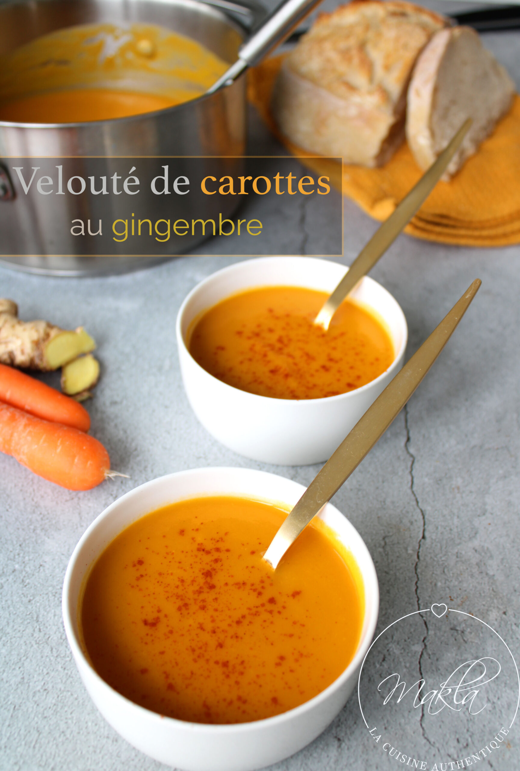 Lire la suite à propos de l’article Velouté de carottes au gingembre
